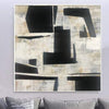 Extra Large Abstract Wall Art Beige Wall Art Black Painting Modern Painting On Canvas | UNLOADING - trendgallery.ca