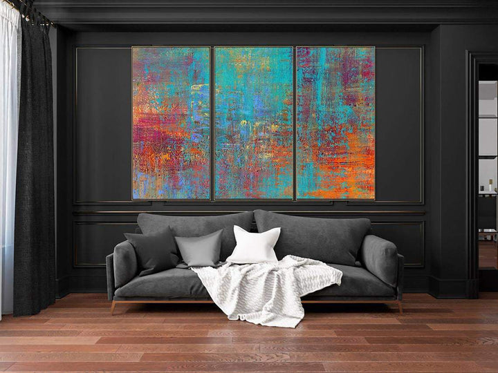 Colorful Paintings Blue Paintings On Canvas Extra Large Wall Art Sets Of Paintings Modern Artwork | RIOT OF COLORS - trendgallery.ca