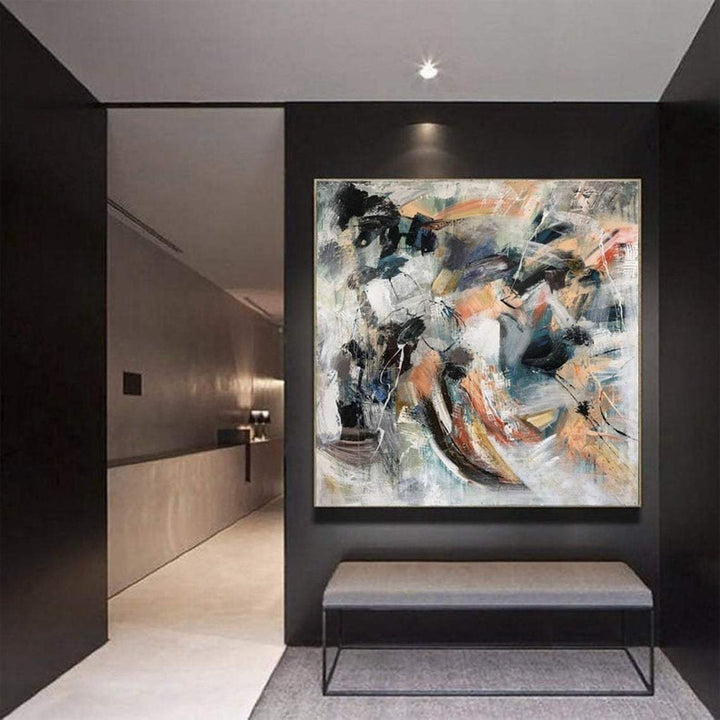 Extra Large Abstract Wall Art Colorful Acrylic Canvas Art Modern Painting Wall Decor | AUTUMN STEPS - trendgallery.ca