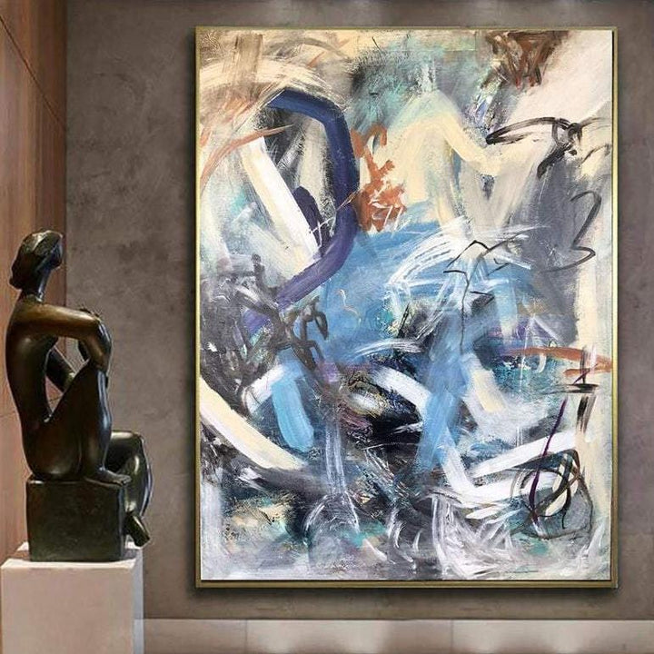 Large Original Colorful Abstract Painting Oil Acrylic Canvas Art Modern Wall Art | THE AVALANCHE - trendgallery.ca