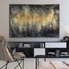 Large Abstract Canvas Art Gray Painting Gold Acrylic Modern Handmade | GOLDEN MIRAGE - trendgallery.ca