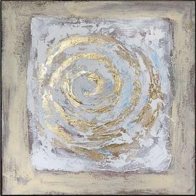 Original Large Golden Square Wall Art Canvas Art Texture Decor Hand Original Artwork | GOLDEN CURL - trendgallery.ca