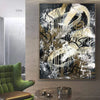 Oversize Beige Abstract Paintings On Canvas Black Wall Art Original Fine Art | THESE ARE THE SIGNS - trendgallery.ca
