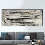 Black & White Painting Abstract Painting on Canvas Minimalist Art Contemporary Grey Art Acrylic Painting on Canvas Original Painting | BREATH OF EARTH