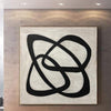 Large Abstract Painting On Canvas Black And White Wall Painting Modern Figures Canvas Wall Art | ENCIRCLE - trendgallery.ca