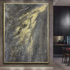 Extra Large Acrylic Abstract Painting On Canvas Modern Wall Art Gold Painting Grey Wall Art | MILKY WAY - trendgallery.ca
