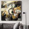 Huge Abstract Beige Paintings On Canvas Brown Wall Art Original Artwork Unique Wall Decor | SAXOPHONIST - trendgallery.ca