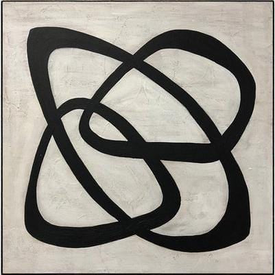 Large Abstract Painting On Canvas Black And White Wall Painting Modern Figures Canvas Wall Art | ENCIRCLE - trendgallery.ca