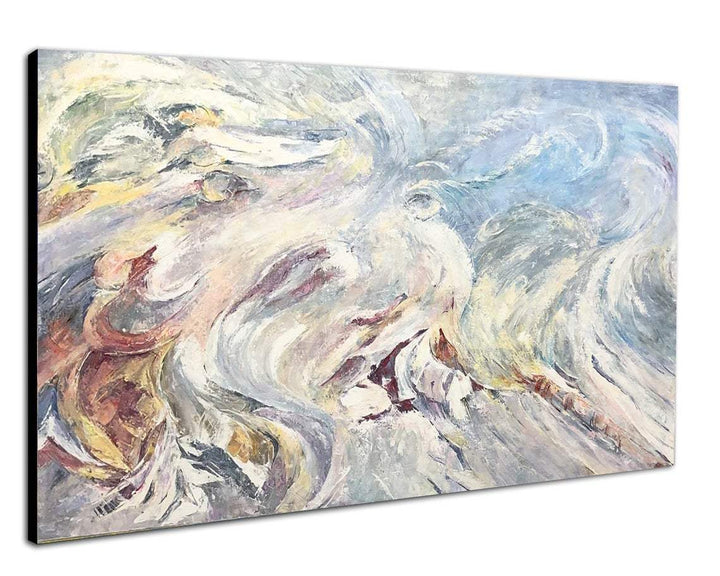 Extra Large Abstract White Paintings On Canvas Acrylic Painting Original Marble Wall Art Oil Fine Art Contemporary Art Decor | STORMING SEA - trendgallery.ca