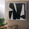 Large abstract canvas art black and white oil on canvas Franz Kline style abstract fine art modern painting wall art | RIOT OF BLACK - trendgallery.ca