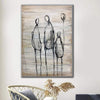 Large Abstract Family Painting Oil Canvas Painting Black And White Human Painting Contemporary Fine Art Handmade Wall Decor | FAMILY ON A WALK - trendgallery.ca