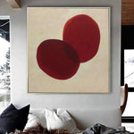 Large Acrylic Abstract Paintings On Canvas Red Fine Art Contemporary Unique Oil Wall Art | RED UNITY