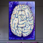 Large original abstract brain painting on canvas Contemporary Love Painting Medical Painting Contemporary Romantic Oil Painting | MENTAL INTIMACY