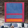 Mark Rothko Abstract Red Art Blue Paintings On Canvas Acrylic Modern Rothko Style Abstract Fine Art Wall Decor | RECTANGLES ON PINK - trendgallery.ca