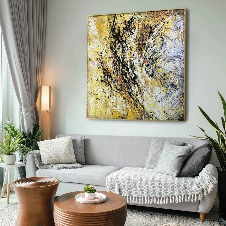 Color oil painting Gold Abstract Large Canvas, Modern Art, Abstract art, Textured Painting, Modern Oil Painting Modern Home and Office Decor | YELLOW CRAZINESS - trendgallery.ca