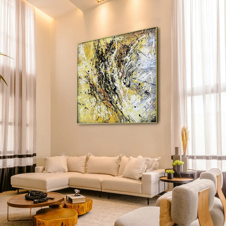 Color oil painting Gold Abstract Large Canvas, Modern Art, Abstract art, Textured Painting, Modern Oil Painting Modern Home and Office Decor | YELLOW CRAZINESS - trendgallery.ca