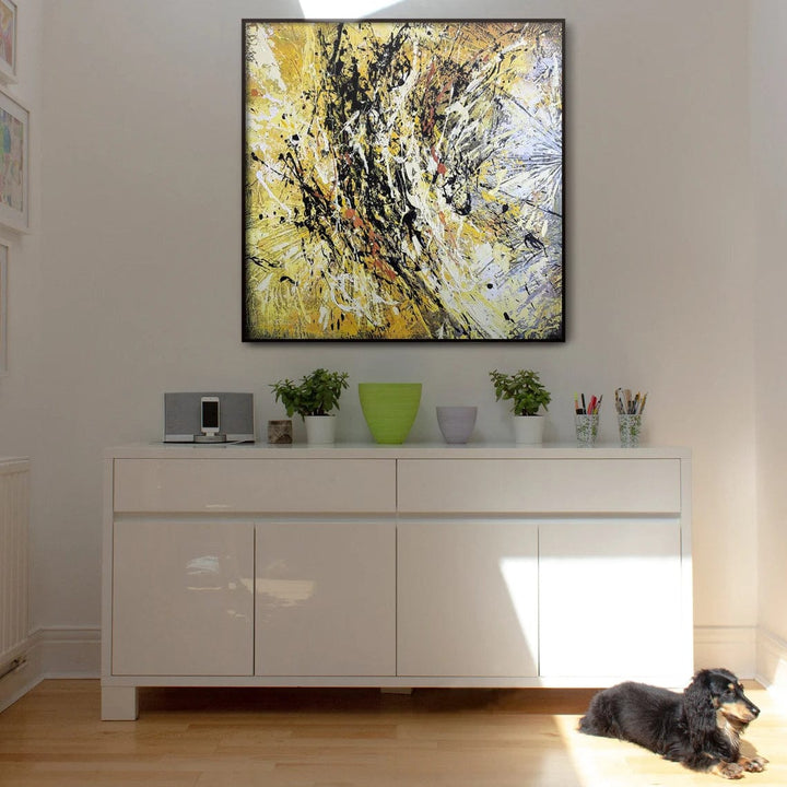 Color oil painting Gold Abstract Large Canvas, Modern Art, Abstract art, Textured Painting, Modern Oil Painting Modern Home and Office Decor | YELLOW CRAZINESS - trendgallery.ca
