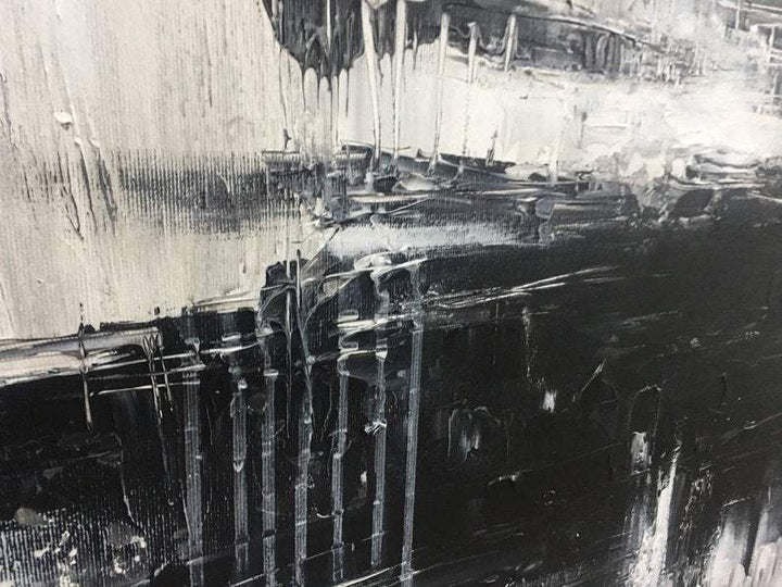 Oversized Wall Art Canvas Black And White Painting Contemporary Art Painting 2 Piece | FALLEN SNOW - trendgallery.ca