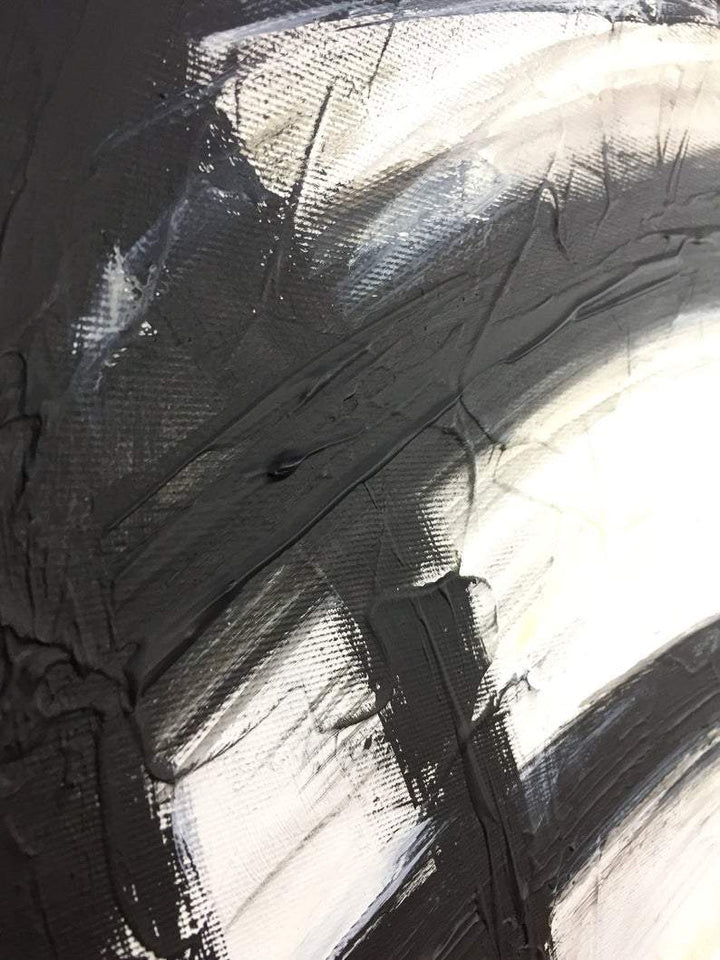 Black And White Oil Painting Canvas Abstract Painting Canvas Abstract Art Original Artwork | WHIRL OF SHADOWS - trendgallery.ca