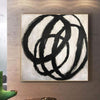 Abstract Circles Painting Black And White Art Painting Abstract Fine Art Abstract Black Circle | CROP CIRCLES - trendgallery.ca