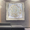 Original Large Golden Square Wall Art Canvas Art Texture Decor Hand Original Artwork | GOLDEN CURL - trendgallery.ca