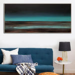 Large Abstract Landscape Painting Blue Wall Art Original Artwork Frame Painting Acrylic Painting On Canvas Modern Wall Living Room Decor | BLUE NIGHT