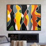 Large Art Human Acrylic Painting Canvas Original Colorful Artwork Modern Figurative  Wall Art For Office Decor | SOUL REFLECTION