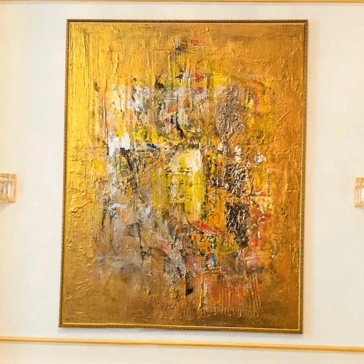Abstract Painting On Canvas Gold Painting Contemporary Art Painting | GOLDEN COIN - trendgallery.ca