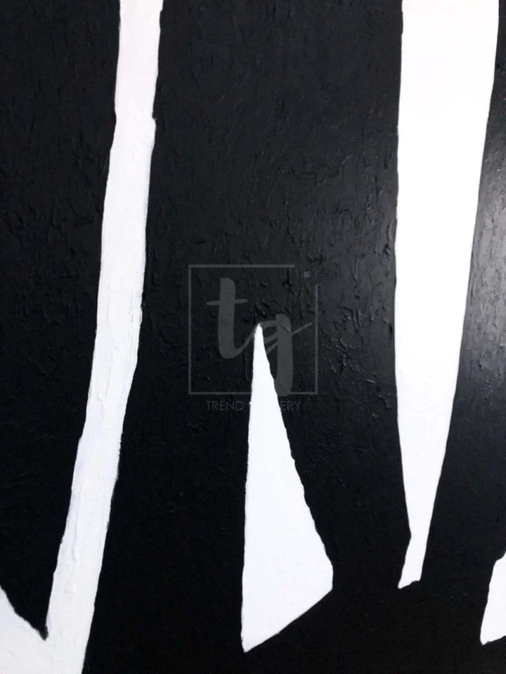 Large Decor Black And White Wall Art Oil Canvas Painting Franz Kline style Dine Room Wall Art | ROAD OF CHANGE - trendgallery.ca