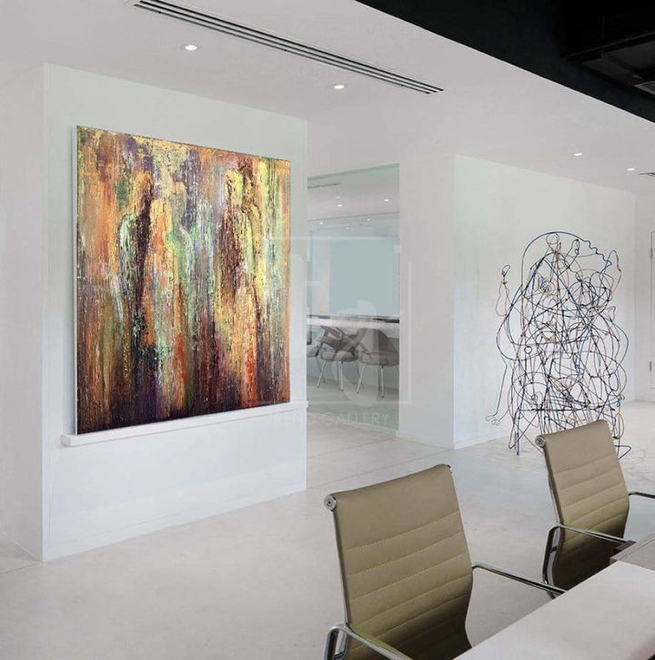 Large Abstract Oil Paintings On Canvas Colorful Abstract Painting Original Human Abstract Painting | HAPPINESS EXISTS - trendgallery.ca