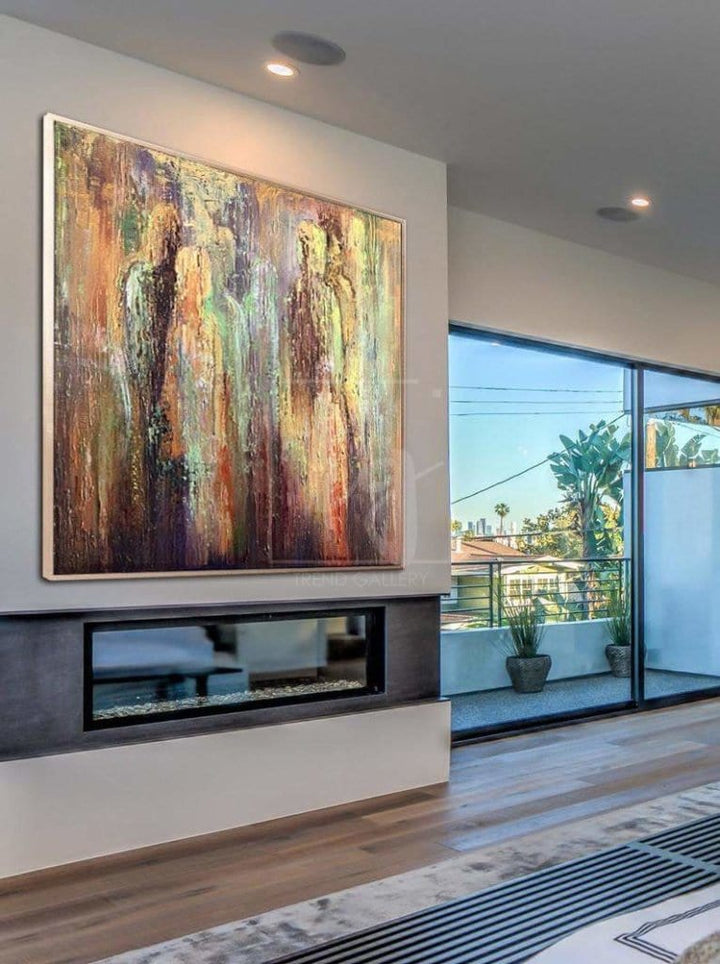 Large Abstract Oil Paintings On Canvas Colorful Abstract Painting Original Human Abstract Painting | HAPPINESS EXISTS - trendgallery.ca
