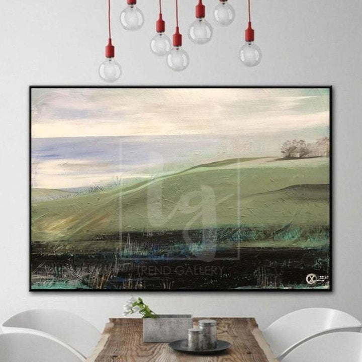 Large Landscape Painting Calming Abstract Painting Original Landscape Painting | ALLURING SILENCE - trendgallery.ca