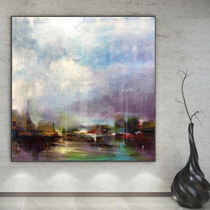 Large Oil Painting Original Canvas Abstract Landscape Painting Texture Painting | MEMORIES - trendgallery.ca