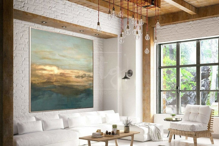 Large Oil Paintings On Canvas Lots Texture Abstract Painting Gold Leaf Contemporary Art | ASTONISHING BOUNTY - trendgallery.ca