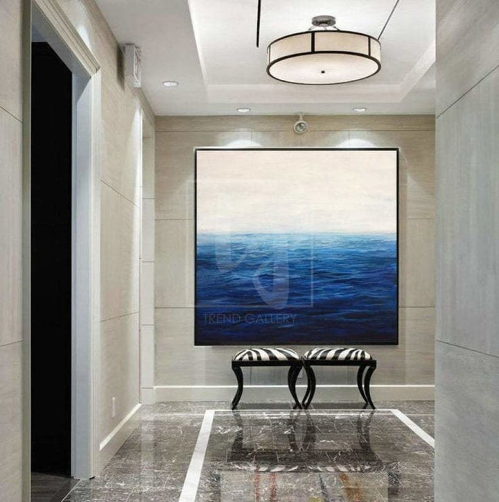 Large Sea Painting On Canvas Acrylic Painting On Canvas Blue Sea Abstract Painting | ENDLESS OCEAN - trendgallery.ca