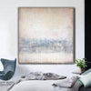 Oil Abstract Painting On Canvas Beige and Light Blue Art | ENLIGHTENMENT - trendgallery.ca