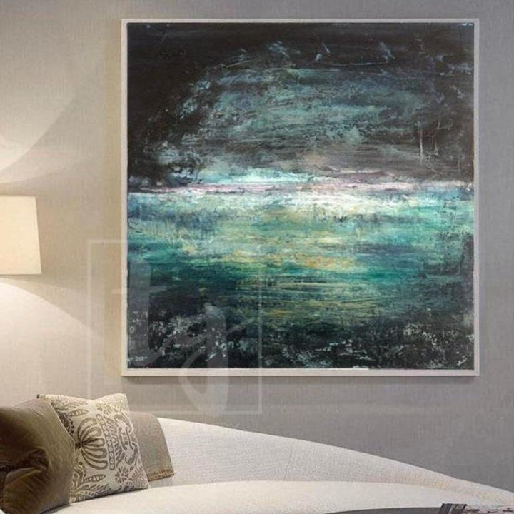 Original Abstract Painting Abstract Sea Paintings On Canvas Abstract Landscape Painting | SPACE SEA - trendgallery.ca
