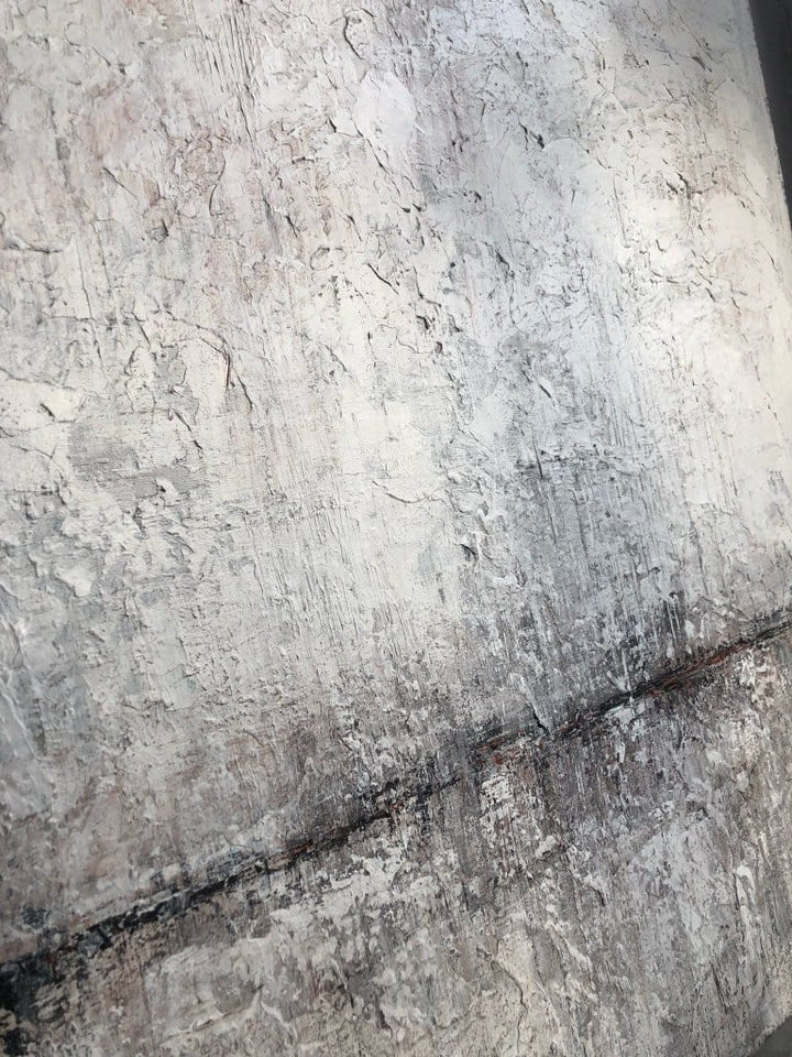 Original Gray Abstract Painting Art Modern Abstract Painting Large Wall Art | WHITE MORNING - trendgallery.ca