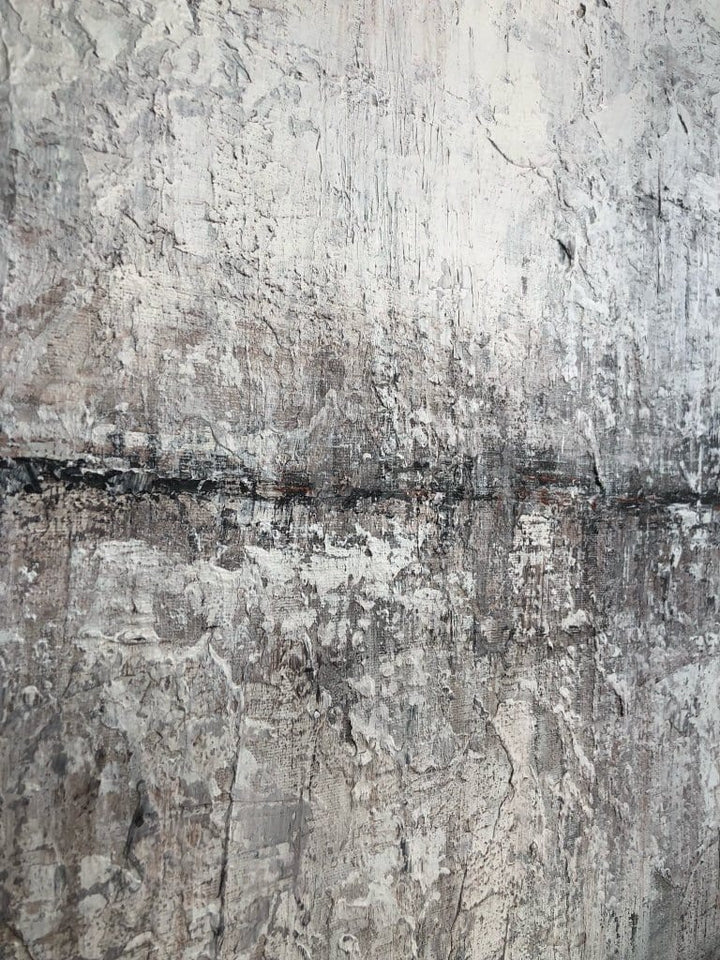 Original Gray Abstract Painting Art Modern Abstract Painting Large Wall Art | WHITE MORNING - trendgallery.ca