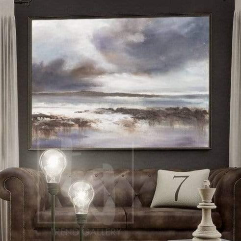Oversized Abstract Art Gray Painting Canvas | HAZY FANTASIES - trendgallery.ca