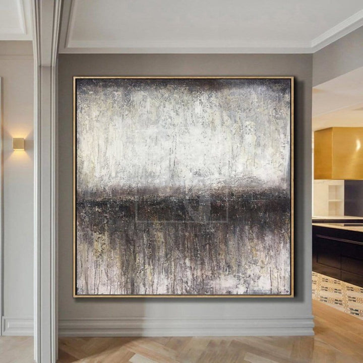 Oversized Abstract Painting On Canvas Black Painting White Painting | SECRETS OF NATURE