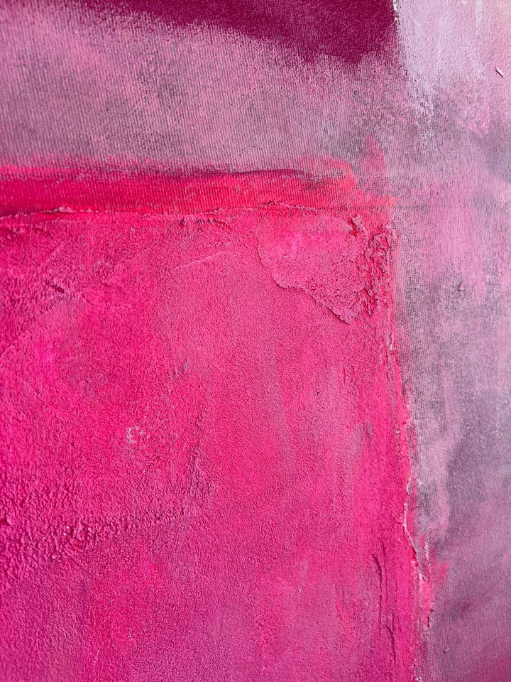 Mark Rothko Style Painting On Canvas Modern Pink Painting Contemporary Magenta Art Mark Rothko Urban Style Wall Art for Home Decor | MAGENTA BLUES 42.9"x42.9"