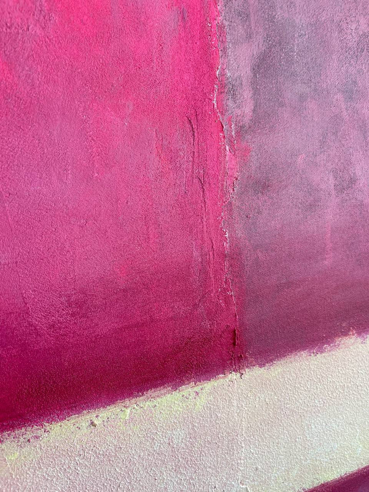 Mark Rothko Original Painting On Canvas Pink Oil Painting Modern Magenta Contemporary Artwork Mark Rothko Style Urban Style Wall Decor | MAGENTA BLUES