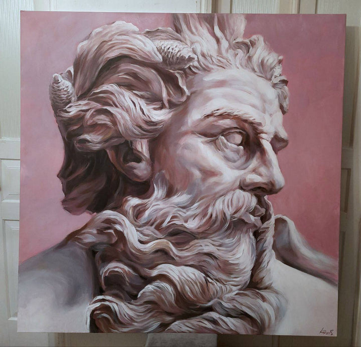 Original Zeus Artwork Original God of Olympus Paintings from Photo Abstract Wall Art for Home Decor | PAINTING FROM PHOTO #37 - trendgallery.ca