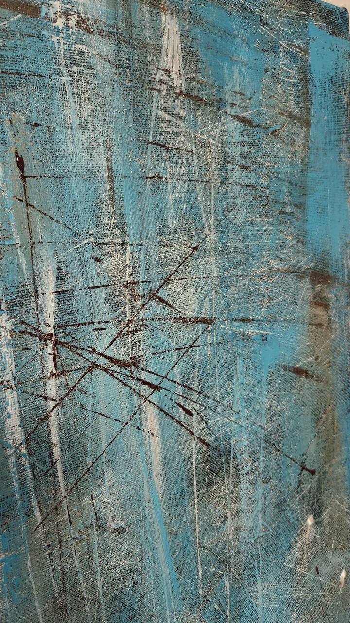 AZURE FRENZY 32"x32"