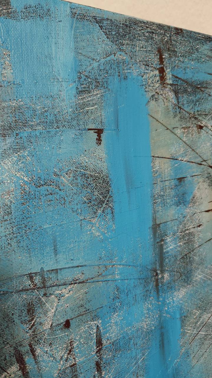 AZURE FRENZY 32"x32"