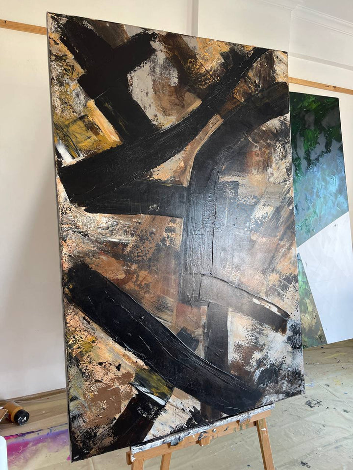 BLACK EXPRESSION 54"x36"