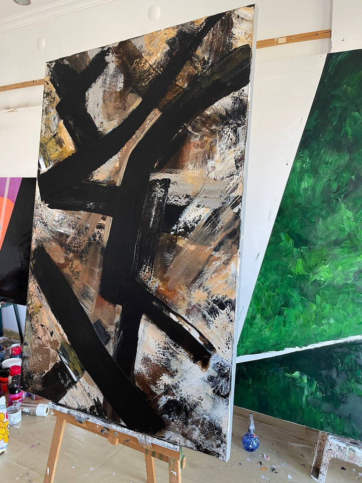 BLACK EXPRESSION 54"x36"