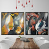 Set Abstract Art Set Of 2 Figurative Painting Portrait Painting Human Art | DIVINE CREATURES - trendgallery.ca