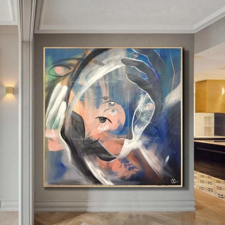 Thoughtful Wall Paintings Abstract Faces Painting Original Abstract Female Art Contemporary Painting | A BEAUTIFUL MIND - trendgallery.ca